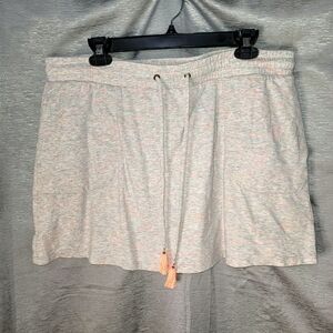 Lilly Pulitzer Zia Heathered Skirt space dye gray sz XL, pockets and tie string